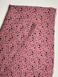 Swaddle Hydrofiel roze met zwarte spetters 120 cm