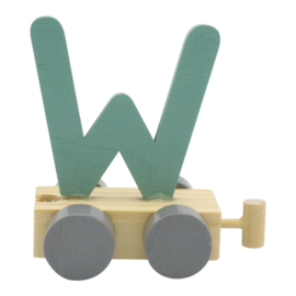 Letter trein - W groen