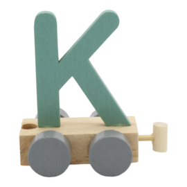 Letter trein - K groen