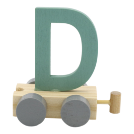 Letter trein - D groen