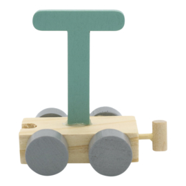 Letter trein - T groen