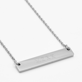 Initial bar necklace | Silver