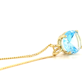 Gouden Hanger met Swiss Blue Topaas