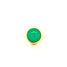 Gouden Ring met Chrysopraas