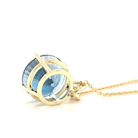 Gouden Hanger met London Blue Topaas