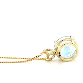 Gouden Hanger met Swiss Blue Topaas