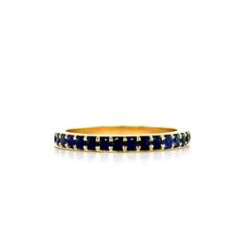 Gouden Saffieren Ring Blauwgroen