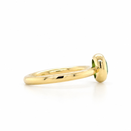 Ring met Ovale Groene Tsavorite 0.85ct in bolzetting