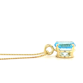 Gouden Hanger met Swiss Blue Topaas