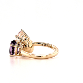 Statement Ring | Edison Parel Amethist Rozenkwarts