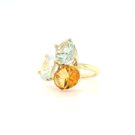 Statement Ring | Prasioliet Citrien Topaas