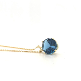 Gouden Hanger met London Blue Topaas