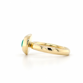 Ring met Chrysopraas in klemzetting