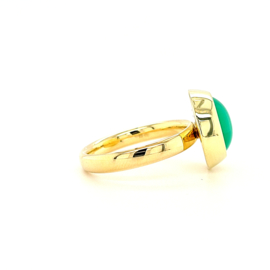 Gouden Ring met Chrysopraas