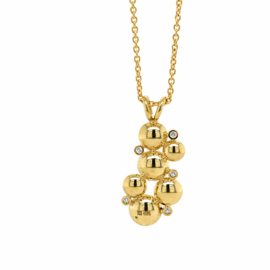 Geelgouden Kommetjeshanger met Diamant