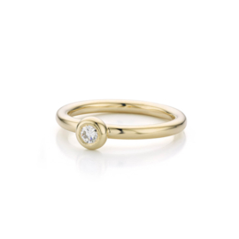 Gouden ring met 0.15ct diamant