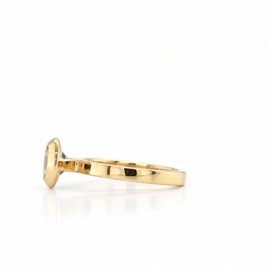 Ring met Concaaf Geslepen Prasioliet