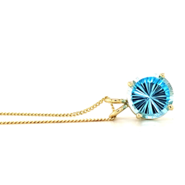Gouden Hanger met Swiss Blue Topaas
