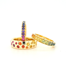 Saffieren Regenboog Ring | Sterrenhemel