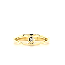 Open Gouden Ring met Diamant