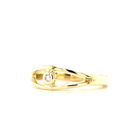 Open Gouden Ring met Diamant