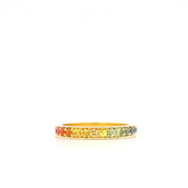 Kleine Saffieren Regenboogring