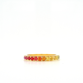 Kleine Saffieren Regenboogring