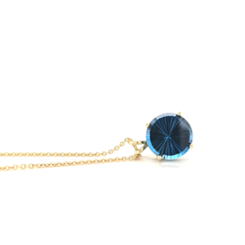 Gouden Hanger met London Blue Topaas