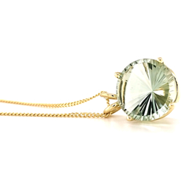 Gouden Hanger met Prasioliet