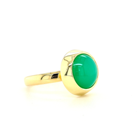 Gouden Ring met Chrysopraas