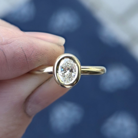 Ovale Diamant Ring – 0.65ct | Bolle Zetting