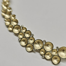 Gouden Kommetjes Collier met Diamant