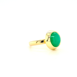 Gouden Ring met Chrysopraas