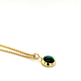 Gouden hanger met Malachiet