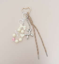 Sleutelhanger - beige