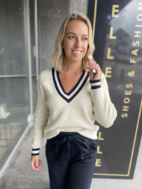 Pull - beige/blauw