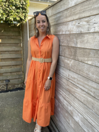 Kleedje met riem - oranje