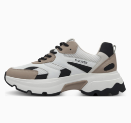 Sneaker - S. Oliver - beige/zwart