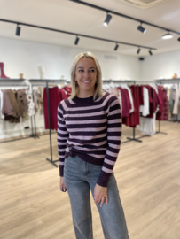 Pull - bordeaux/roze