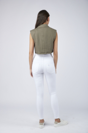 TOXIK wit - middenhoge taille