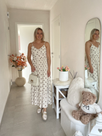 Kleedje polkadots - beige