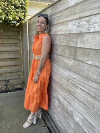 Kleedje met riem - oranje