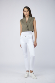 TOXIK wit - middenhoge taille