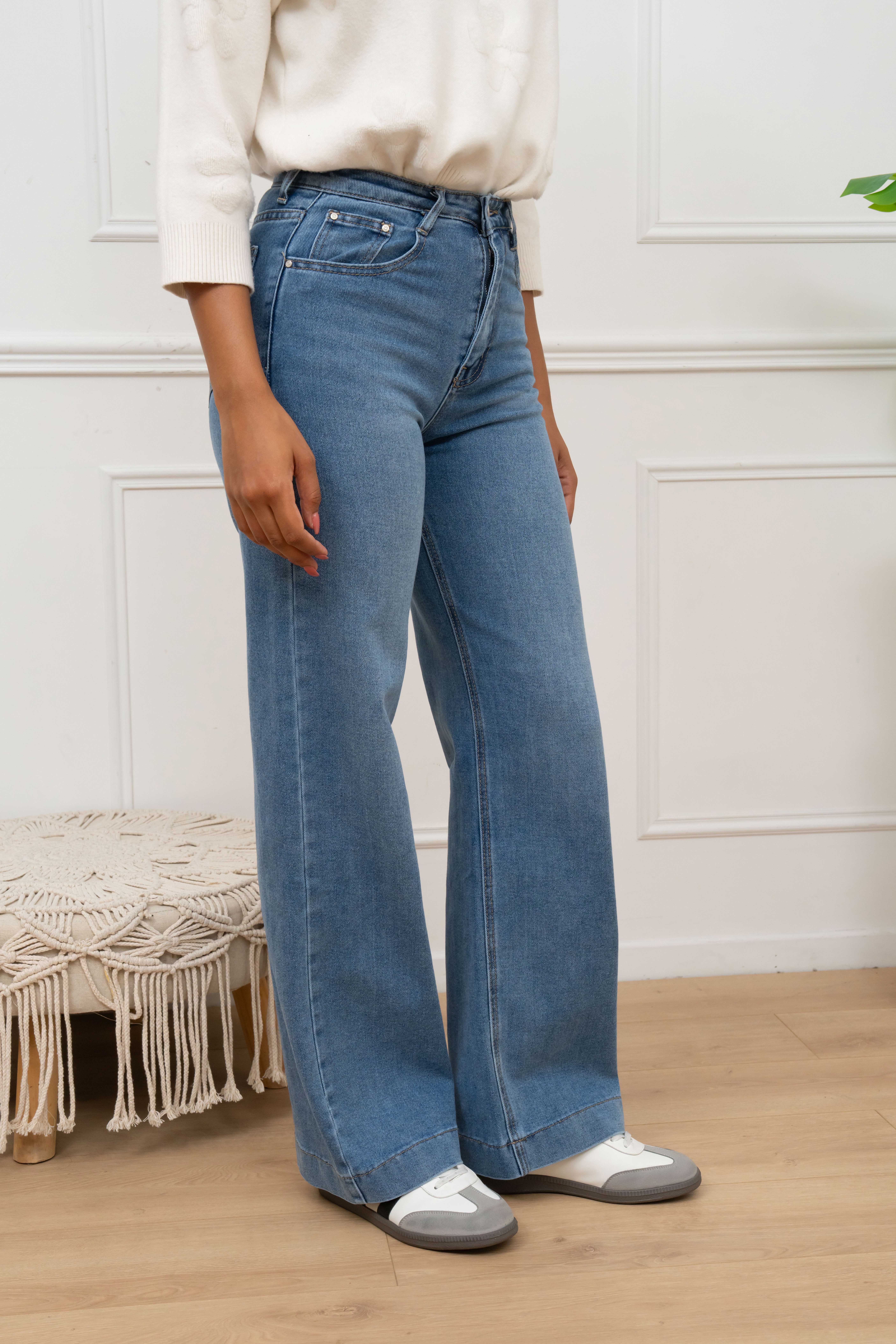 Wide licht jeans