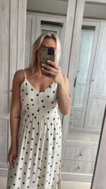 Kleedje polkadots - beige