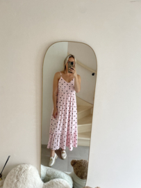 Kleedje polkadots - roze