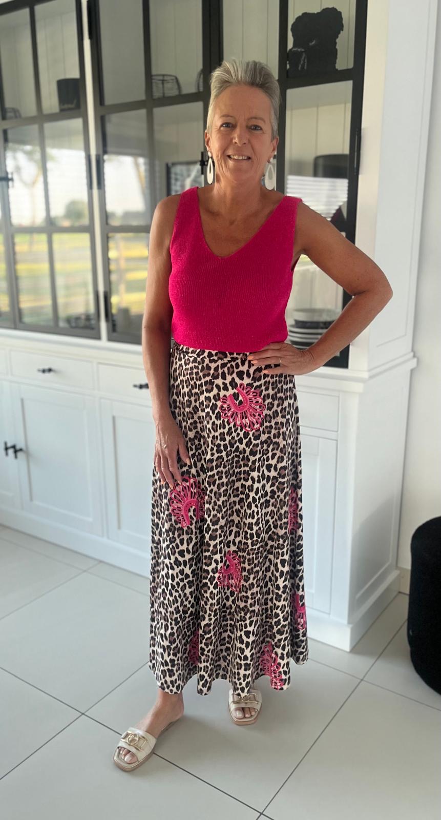 Rok - panter roze