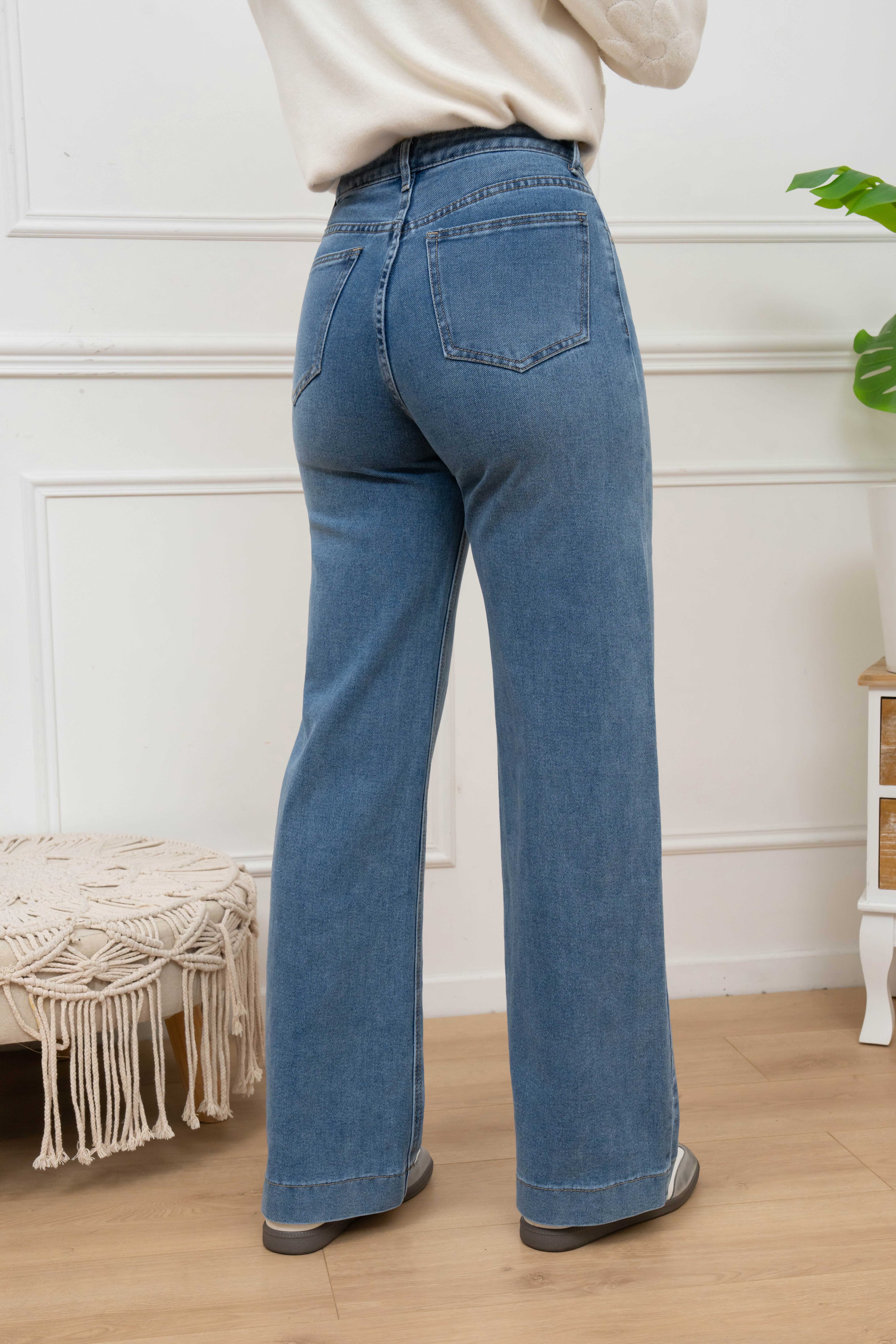 Wide licht jeans