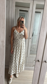Kleedje polkadots - beige