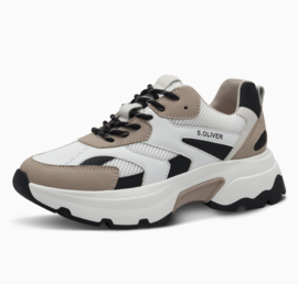 Sneaker - S. Oliver - beige/zwart